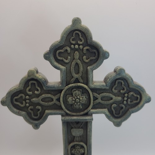 Stehkreuz olivfarben Harz 9 Zoll Groß - Bild 6 von 24