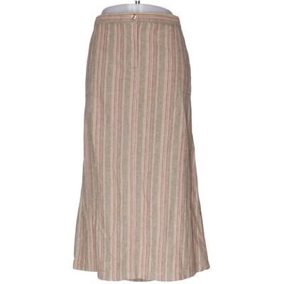 Casual Wear, Maxirock, Größe: 48, Beige/Pink, Baumwolle/Leinen, Streifen #EtY