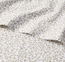 Threshold QUEEN Green Vine 4 Pc Sheet Set 400 Thread Count/Cotton Sateen