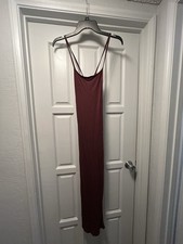 Women's Burgundy Full Slip Regular Size Adjustable Straps Sleeveless Spaghetti