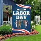 New ListingLabor Day Garden Flag Worker Professions Usa Patriotic Yard Decor Banner Sign