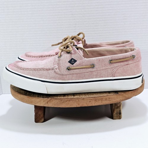 Sperry Top Sider Bahama II Sneaker Mens 10.5 Washed Red (Pink) Boat Shoe Vintage - Picture 6 of 11