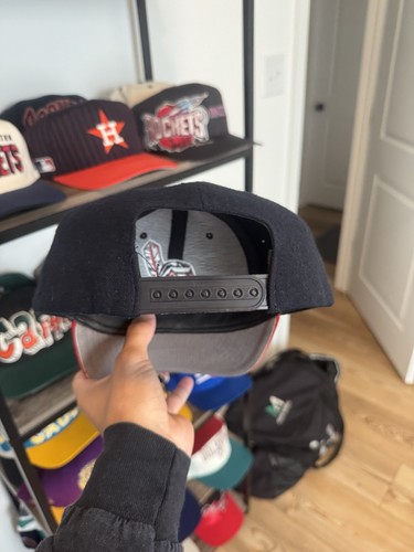 Vintage Cleveland Indians Chief Wahoo Twin Enterprise Snapback Mütze Wolle MLB LESEN - Bild 6 von 10