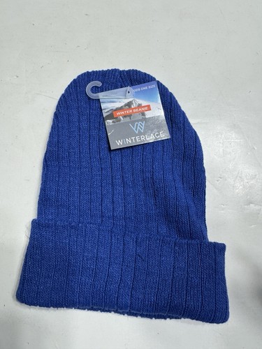 Winterlace Blue Youth Kids Winter Acrylic Beanie NWT - Picture 4 of 6