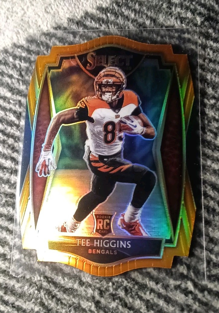 2020 Panini Select - Premier Level Orange Prizm Die-Cut #160 Tee Higgins (RC) 🔥