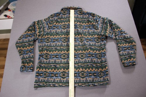 Columbia Steens Mountain Printed Fleece Jacket Beige Aztec Print Mens Full Zip L - Picture 6 of 10