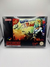 Earthworm Jim SNES Ersatz Box PAL Lüfter Made + Insert Tray & Case 