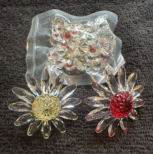 Swarovski Kristall gelb & rot Margerite Gänseblümchen Blumen & Mini Blumen - mit Box - Bild 5 von 13