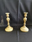 Pair Of Gilded Bronze Louis XVI Style Candleholders Mid 19th Century Restoration