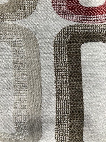 4 X Red/Beige Dahl Cushion Covers 16” Square - Picture 2 of 4