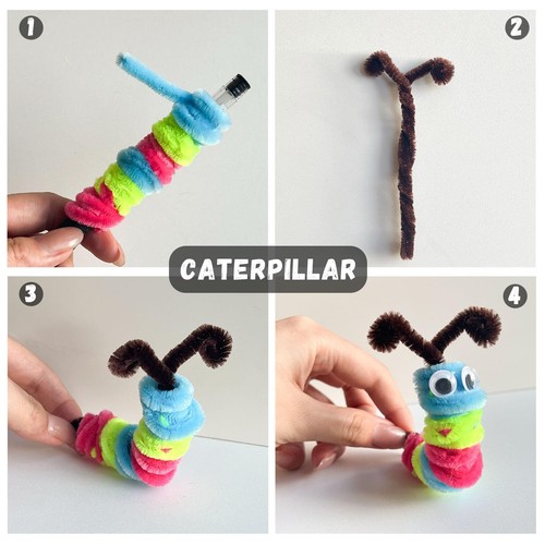 Pipe Cleaners Craft Bulk,Kids Toys & Games Gifts,200pcs Arts Crafts,Chenille Ste - Picture 3 of 6