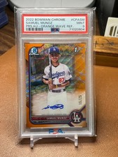 Samuel Munoz 2022 Bowman Chrome 9 card rainbow lot #CPASM 1st RC auto PSA 9