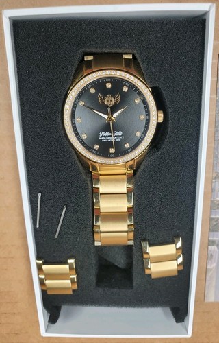Hidden Hills Black/Gold Generation X 86400-GX Swiss Quartz Watch 1 Of 120 - Picture 8 of 9