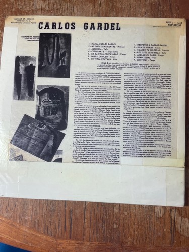 Carlos Gardel Self Titled LP Vinyl RCA Records FSP-307(e) Latin Tango - Picture 6 of 6