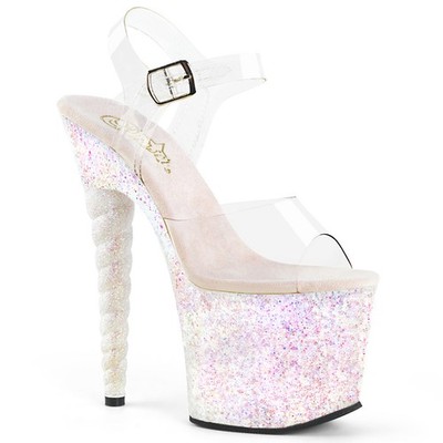 Pleaser 7 Inch Heel Ankle Strap Sandal With Fantasy 708Lg High Sandals