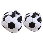 2 Pcs Plush Toy Storage Bag Soccer Shape Organizer Bean Bag Chair for Kids