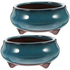 2 Pcs Clay Flower Pot with Drainage Hole Indoor
