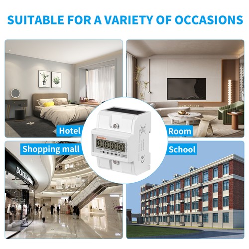 Contatore di corrente alternata trifase contatore di corrente LCD calibrato trifase DIN ~ - Foto 9 di 9