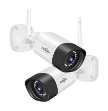 Hiseeu 2PCS 5MP, 2-Way Audio Cameras for Home Security, Outdoor Surveillance ...