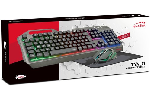 Klawiatura do gier Speedlink USB + mysz + podkładka pod mysz FR Francuska Francja AZERTY - Zdjęcie 5 z 8