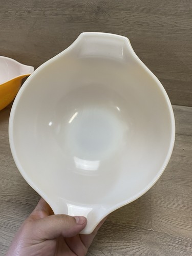 JUEGO DE 4 CUENCOS ANIDACIÓN PYREX GIRASOL PATRÓN MARGARITA AMARILLO NARANJA - Imagen 17 de 24