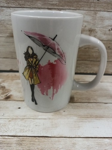 Pier 1 Mug Cup Pink Lady Umbrella - Picture 5 of 5
