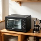 HOMEDAS Electric Toaster Oven with Baking Rack and Pan, Black, New
