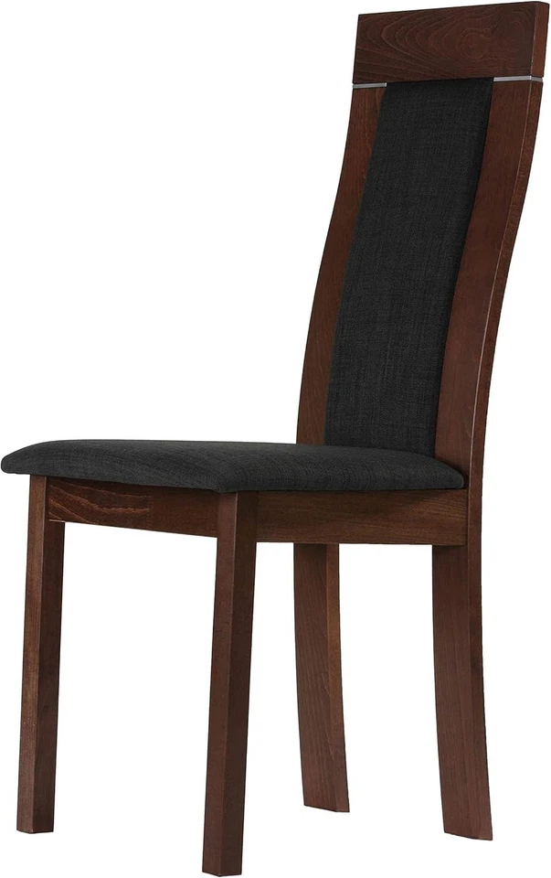 Juego de 2 sillas de comedor Cortesi Home Tia acabado nogal en carbón, marrón  Foto 3 de 4
