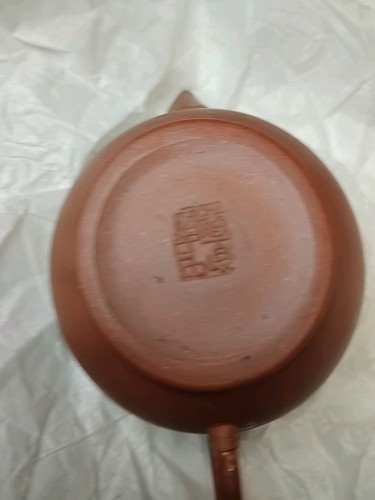 Vintage "YIXING" kleine VERSAND Teekanne HDMD ZISHA Ton rot orange Farbton 9ml 2 1/4" LESEN - Bild 16 von 16