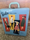 Vintage 1961 Mattel Barbie Ponytail Doll Carry Case Blue Vinyl