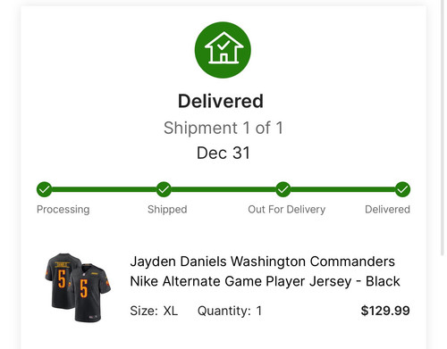 Washington Commanders Jayden Daniels #5 Nike Black Alternate NFL Game Jersey XL - Picture 14 of 14