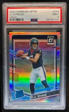 2023 Donruss Optic C.J. Stroud Holo Prizm Rated Rookie #244 Texans PSA 9