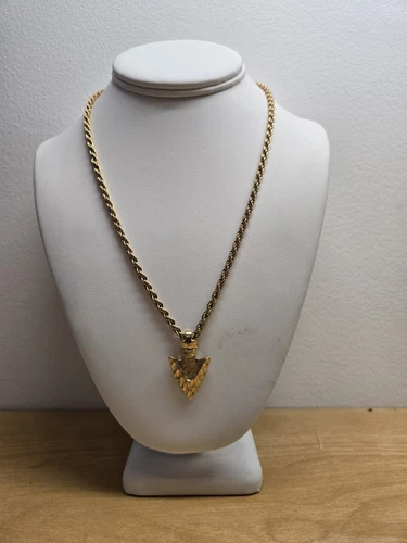 costume jewelry Gold Colored Arrowhead Necklace
