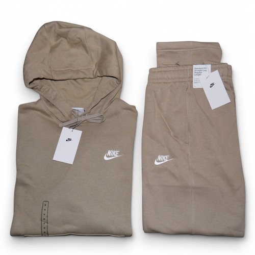 Felpa Nike Fleece 2 pezzi kaki tuta tuta abbinata nuova con etichetta beige/marrone nuova con etichette - Foto 11 di 19