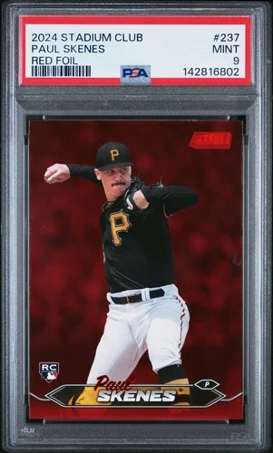 2024 Topps Stadium Club - Paul Skenes #237 Red Foil (RC) PSA 9