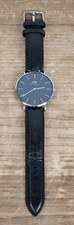 Daniel Wellington Classic Sheffield 40mm Men's Watch Silver Black Dial Leather