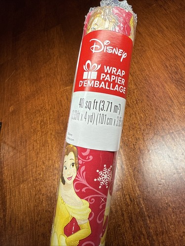Disney Princess Gift Wrap Belle Wrapping Paper 40Sq Ft Made In USA - Picture 5 of 5