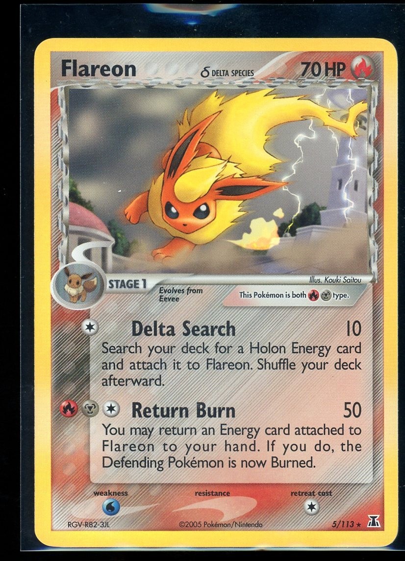 Flareon (Delta Species) - 5/113 - Pokemon Delta Species Holo Card NM