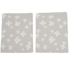 Kate Spade Standard Pillow Shams Pair Gray White Floral 100% Cotton Bedding