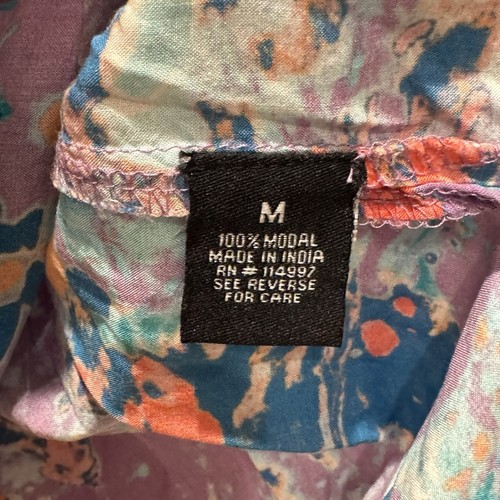 Tolani Collection Webbluse Nylon geblümt Aquarell bedruckt 3/4-Arm Gr. M - Bild 7 von 9