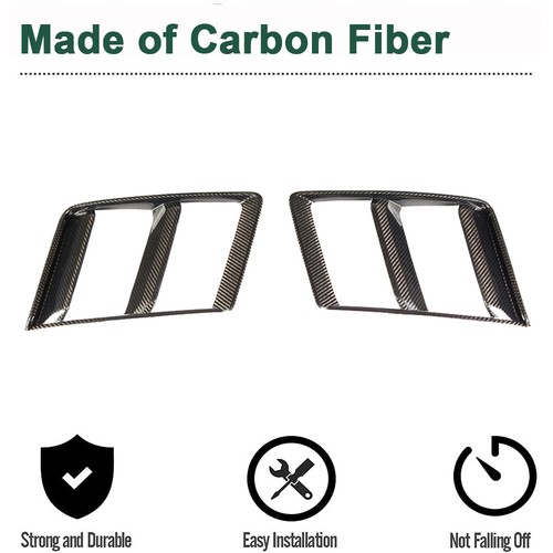 Para Audi R8 2016-18 FIBRA DE CARBONO SECA Frontal Antiniebla Ventilación Aire Cubiertas Marco Parrilla Lateral - Imagen 8 de 12