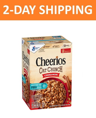 Cheerios Oat Crunch Cereal, Cinnamon, 59.5 oz.