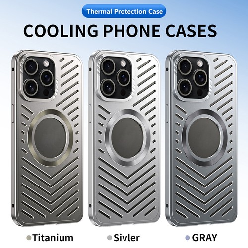 Heat Dissipation Case Cover For iPhone 16 Pro Max 15 Magnetic Metal Shockproof - Picture 2 of 19