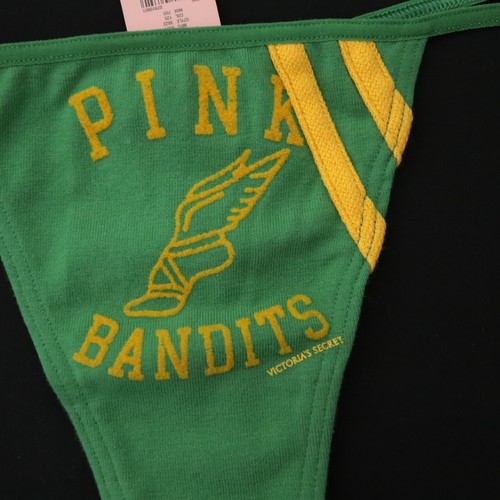 NEW Victoria's Secret VINTAGE 2005 PINK Striped V-String Thong Panties SMALL - Picture 2 of 7