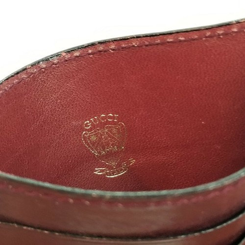 eState Vintage Gucci Burgundy Red Credit Card ID Holder Wallet - Picture 2 of 9