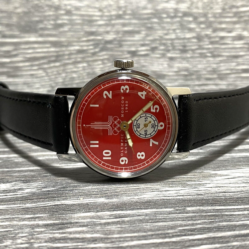 Sowjetische Herrenuhr Pobeda Vintage Mechanisch UdSSR Armbanduhr Olympisches Spiel - Bild 4 von 12