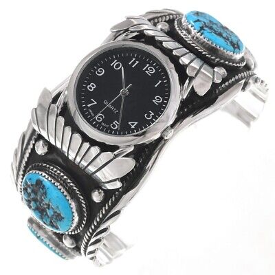 One Of The Biggest Craziest Native American Navajo Squared Turquoise Sterling Silver Bracelet One Of The Biggest Craziest Native American Navajo Squared Turquoise Sterling Silver Bracelet