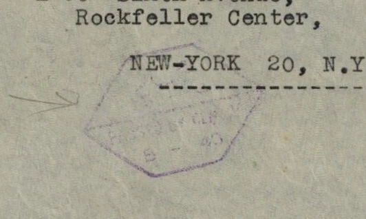 Cubierta de censor Transjordan 1944 con sello de mano de censor 2B #45 en violeta (no listado) Foto 2 de 3