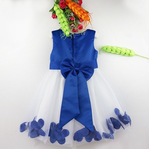 Blumenmädchenkleid Tüll Festkleid Abendkleid Brautjungferkleid mit Blütenblätter - Bild 118 von 128