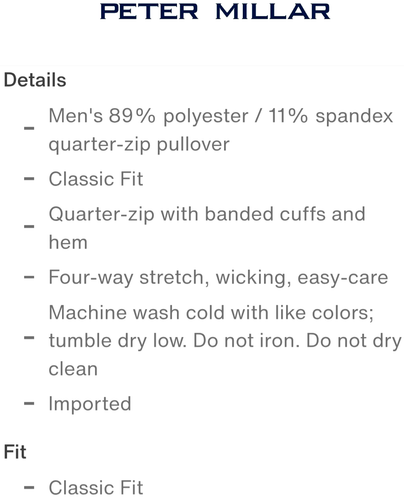 NEW PETER MILLAR, MENS SMALL, PERTH MELANGE 1/4-ZIP CAPE🔴RED SWEATER, MSRP $135 - Picture 12 of 24